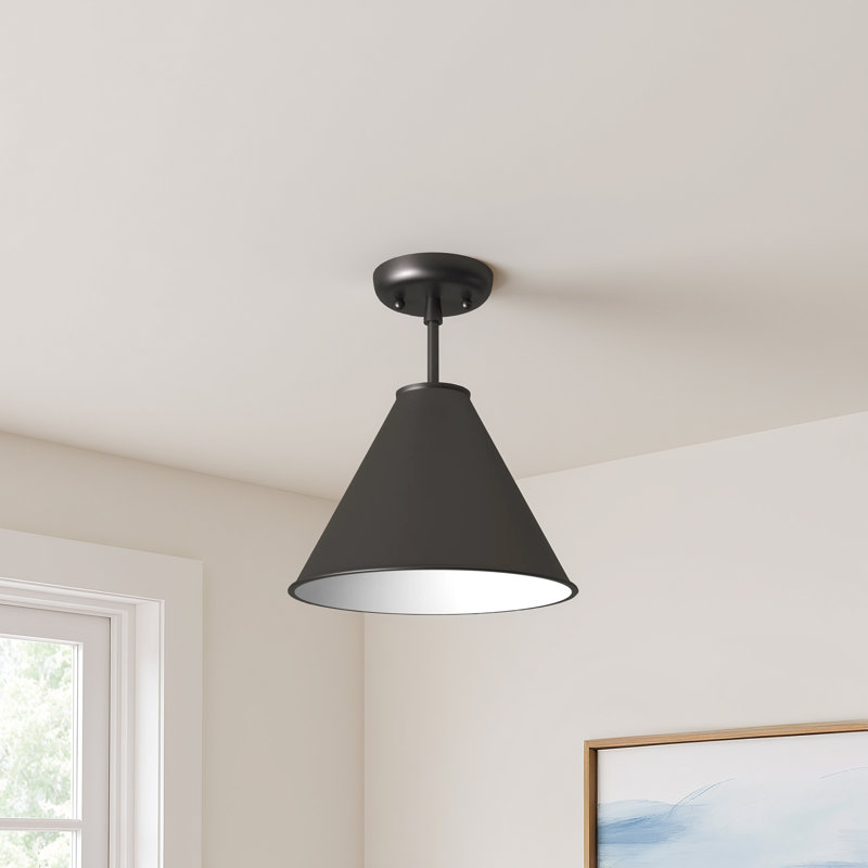 Dimson Semi Flush Mount, Dark Graphite Bronze
