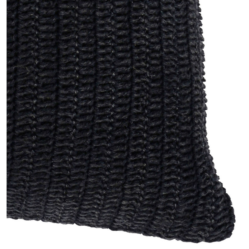 Marcie Square Pillow Cover & Insert, Black