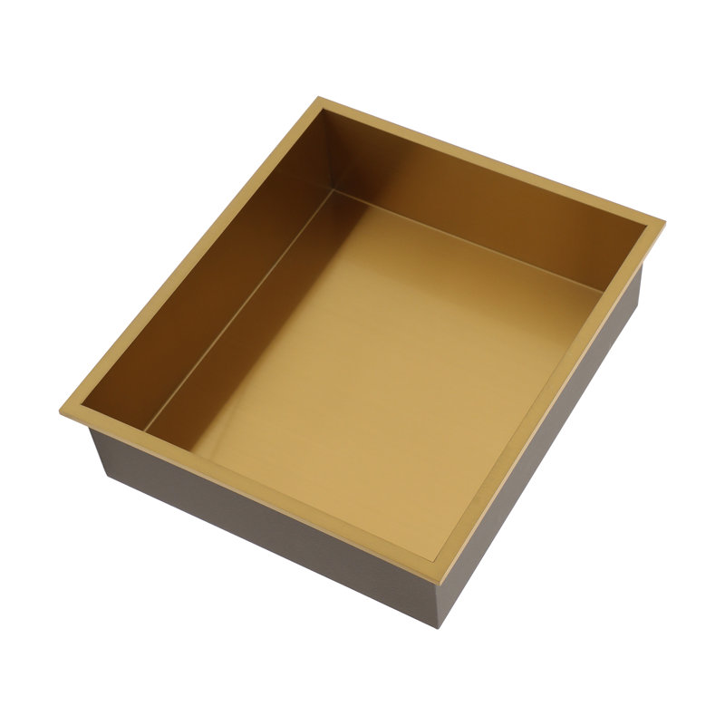 Niche murale en acier inoxydable, Or
