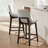 Upholstered Counter Stool with Solid Wood Legs-119721200-119721201