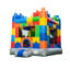 Château gonflable HeroKiddo Block Party 4,57 m x 3,96 m avec panier de basketball et filet de sécurité pour enfants, souffleur inclus