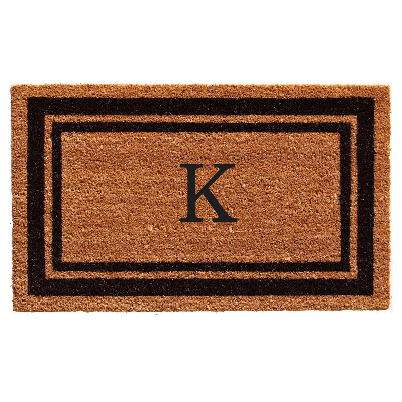 Tapis d'entrée antidérapant Stortz, Rectangle 2 pi x 3 pi, K, Brun / Noir