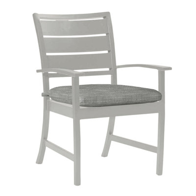 Chaise avec accoudoirs en aluminium Charleston - Huître