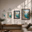 Tranquil Mediterranean Cove Coastal - Framed Print-930571776-930571780