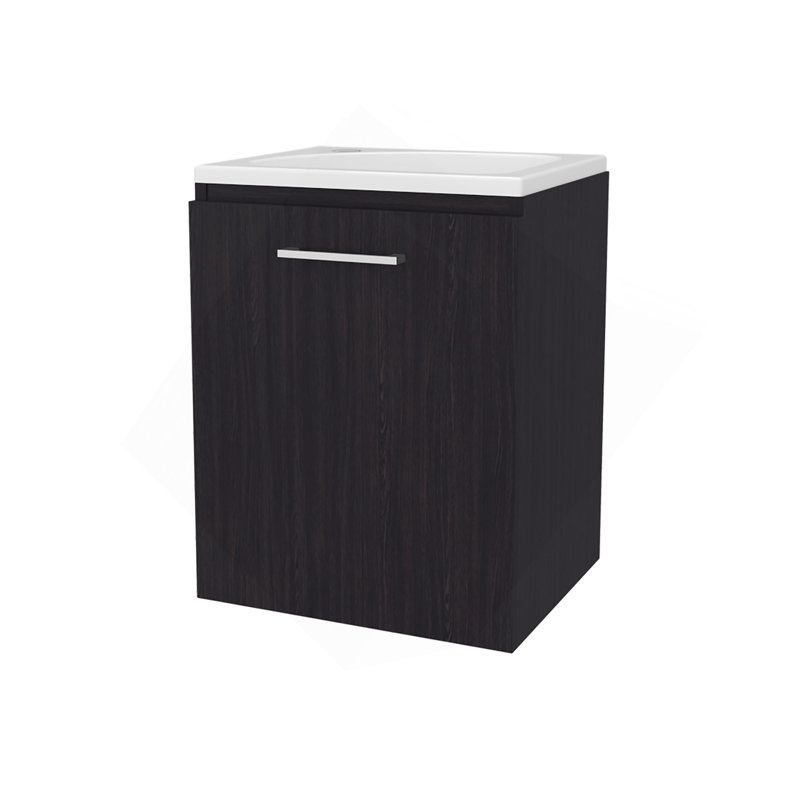 Meuble-lavabo avec lavabo intégré Haigleer Creek, wengé, Wengé