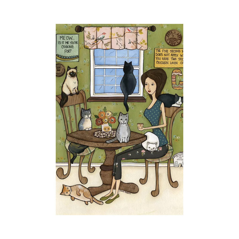 Meow by Jamie Morath - Wrapped Canvas Print, 20.32 cm H x 30.48 cm W