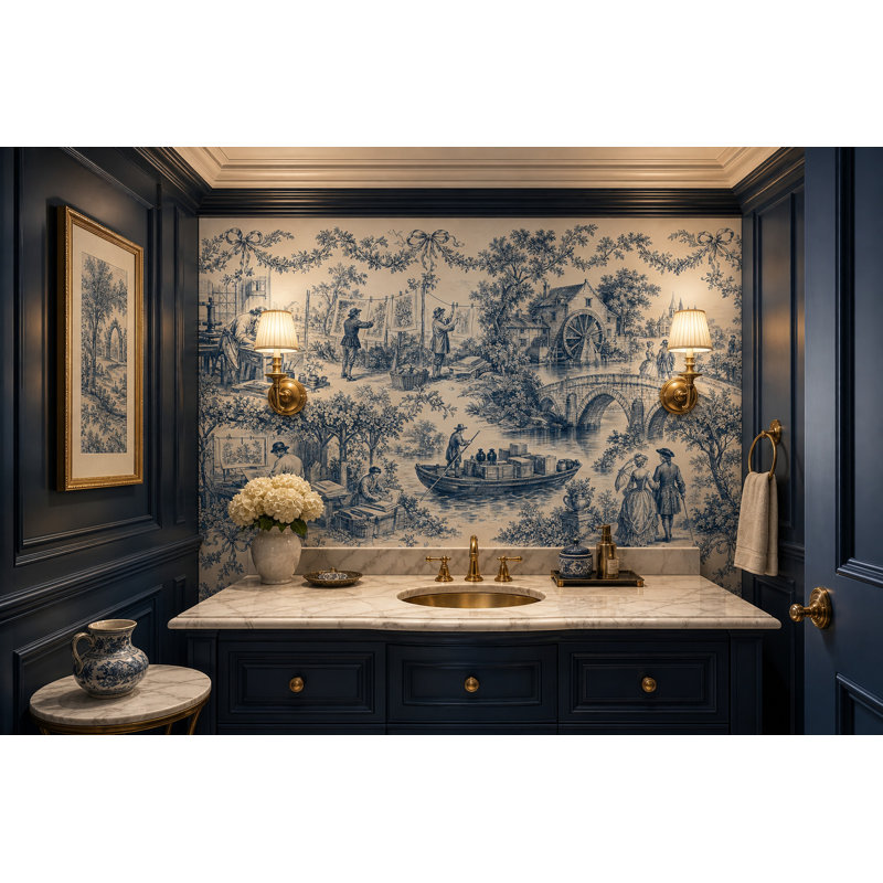 Papier peint Toile, 160 po x 108 po, Peler et coller