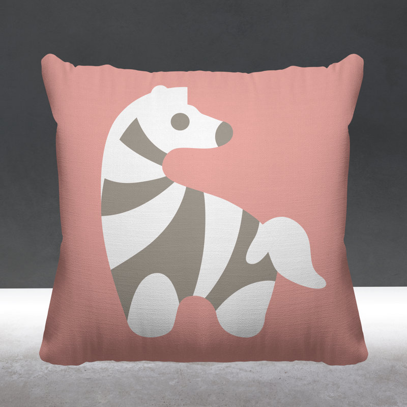 Coussin décoratif Simbi, L 17 po x H 17 po, Rose
