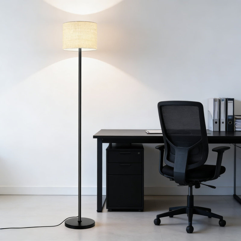 Lampe sur pied intelligente avec application et télécommande - RVB à intensité variable et lumière blanche (3000K-6500K) pour le salon, la chambre à coucher, le bureau - Lampe sur pied moderne avec ampoule DEL de 9 W incluse