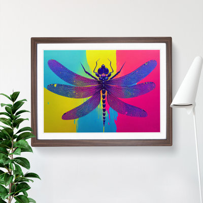 Dragonfly Splash Vol.2 Abstract 1 Piece Single Picture Frame Wall Art