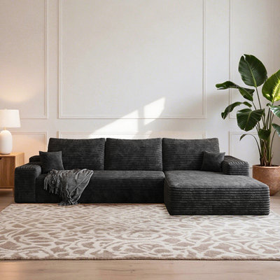 Canapé modulaire avec chaise profonde en forme de L 107 po Boneless