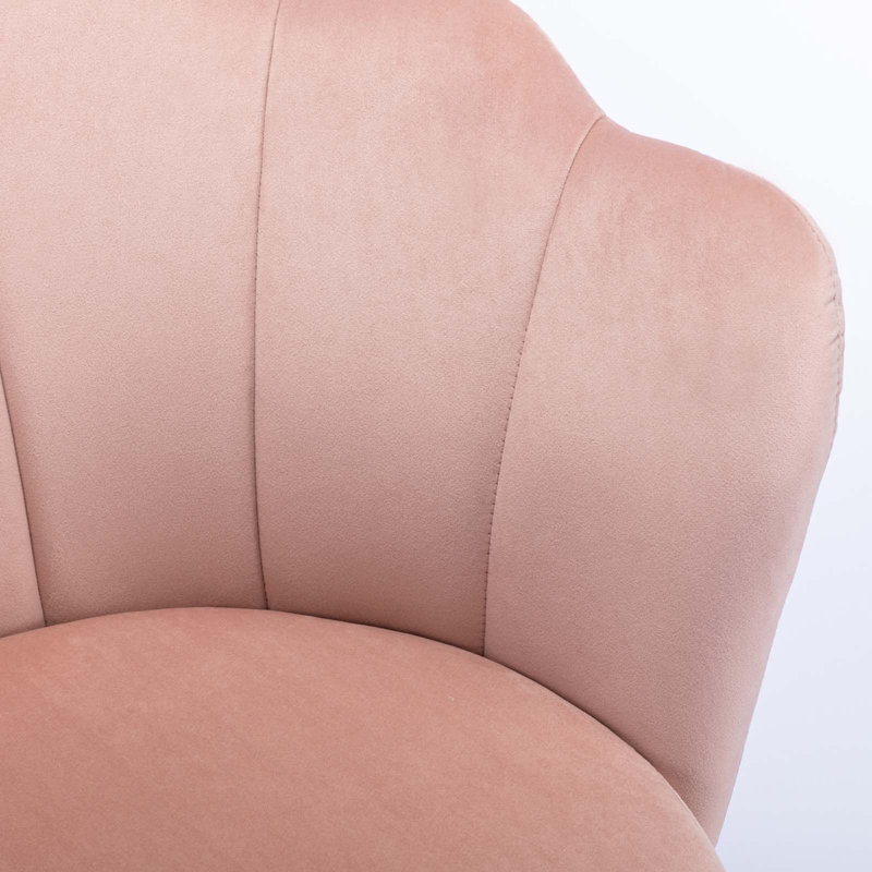 Chaise longue en velours 23,8 po, Velours rose