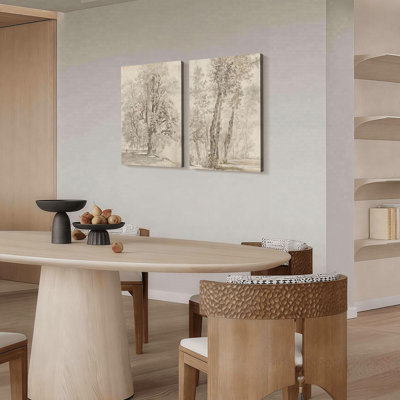 2 Piece Wrapped Canvas Wall Art
