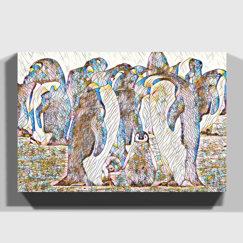 Emperor Penguins - Wrapped Canvas, 50cm H x 76cm W