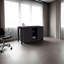 Bureau Elfrida, deux tablettes de rangement ouvertes