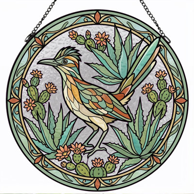 Stained Glass Stained Glass Window Panel，7.8H