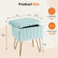 Tabouret de coiffeuse moderne avec 4 pieds en métal et rangement, repose-pieds multi-usage pour chambre de maquillage-782386890