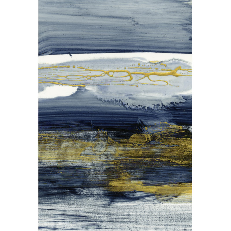 Current Mood I by Ethan Harper - Painting on Canvas, 46cm H x 30cm W, Black Floater Framed