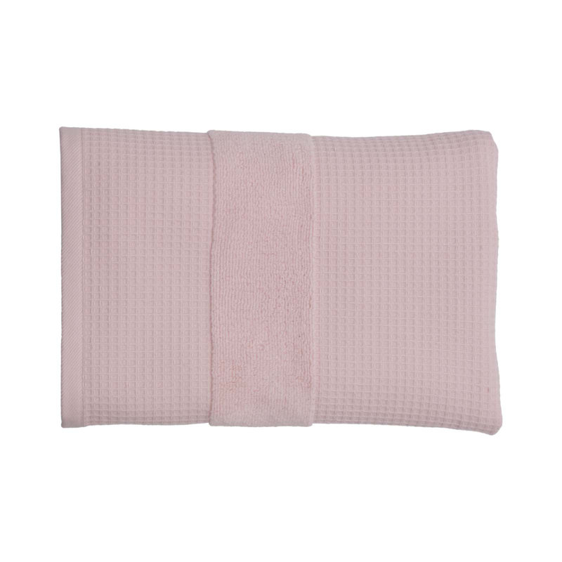 Adayshia Midweight Waffle Bath Towel, Pink