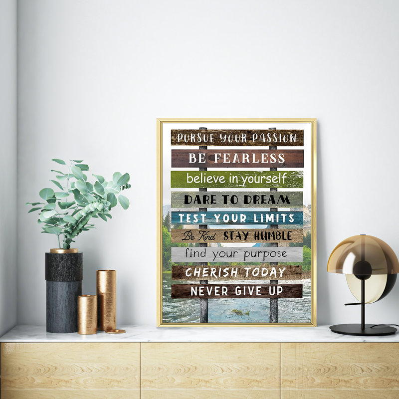 " Inspiring 6 " by HZLJ, 16" H x 12" W x 1.5" D, Gold