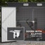 8 ft. W x 4 ft. D Galvanized Steel Horizontal Storage Shed