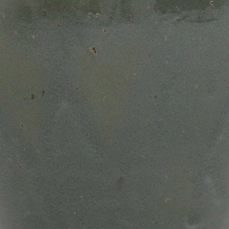 Chalet Ceramic Outdoor Planter, Gray, 8" H x 9.5" W x 9.5" D