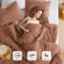 Ensemble d'édredon matelassé 3 pièces Kyla Brown-101517320-101517321