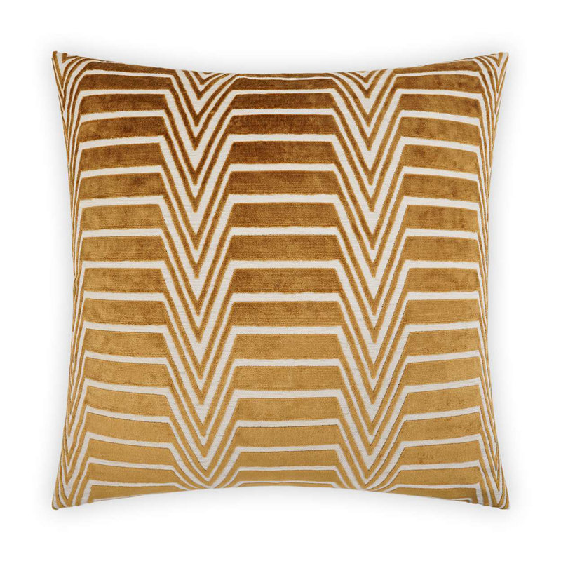 Evora Pillow Cover & Insert, Square 24", Gold