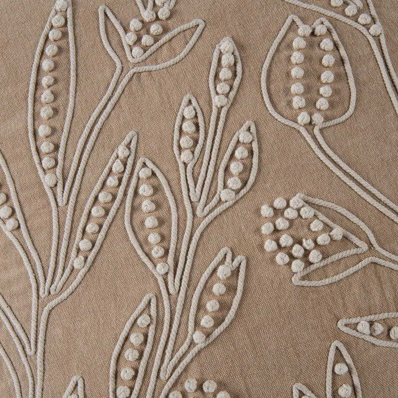 Coussin 100 % coton, Polyester, Naturel / naturel