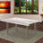 Iverly Chrome Glass Top Dining Table