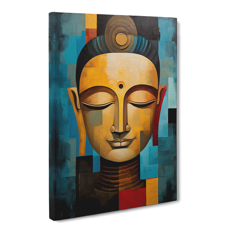 Buddha Cubism No.2 - Wrapped Canvas, 50cm H x 35cm W x 3cm D