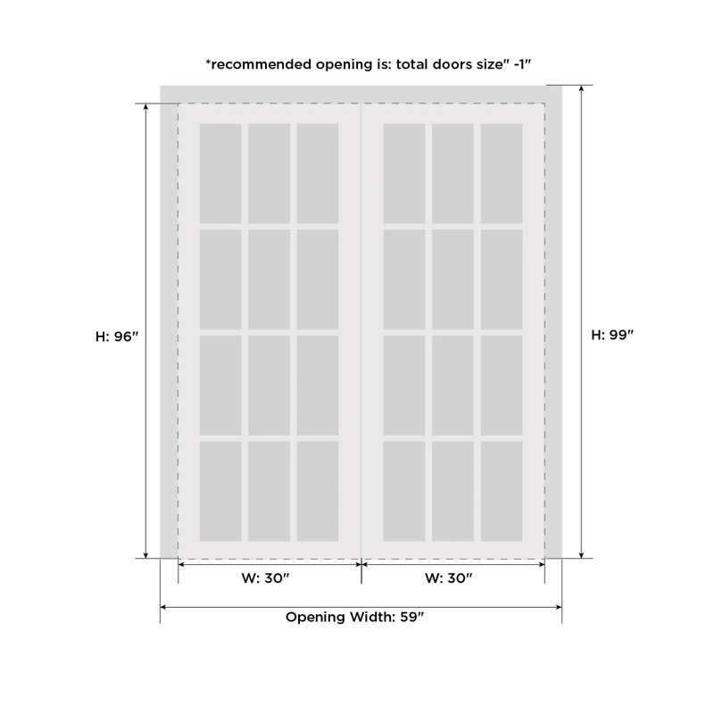 Finition en bois massif manufacturé, 60 po x 96 po, Satin blanc