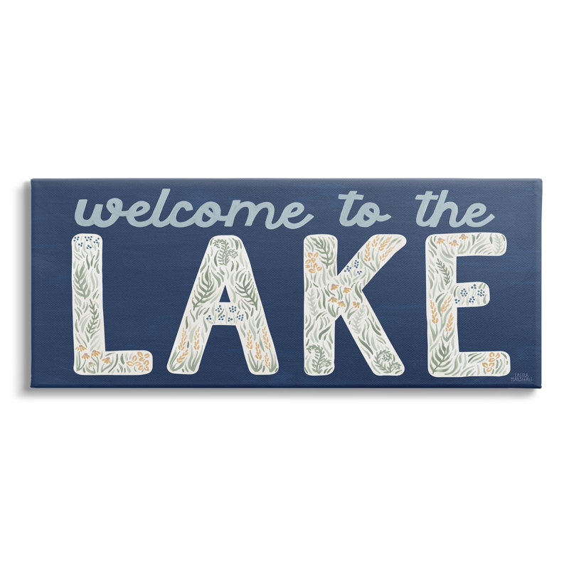 «Stupell Industries Welcome Lake», expression artistique encadrée par Laura Marshall, H 17 po x l 40 po x P 1,5 po