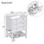 Meuble-lavabo compact compact de 24 po avec lavabo, durable et élégant pour les petites salles de bain, imperméable et peu encombrant