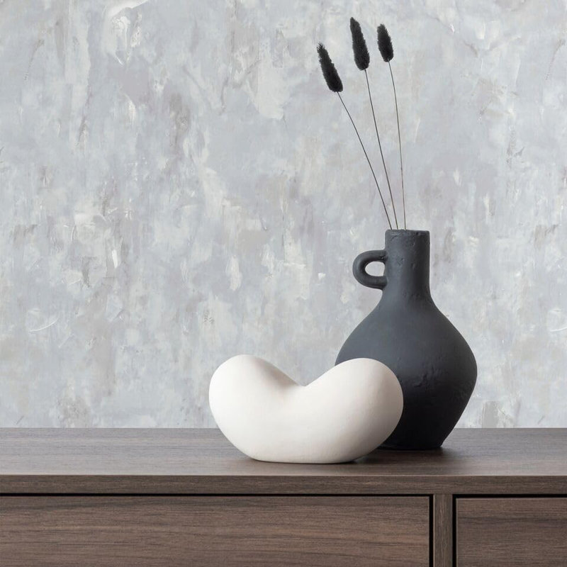 Camilla Grey Textured Plaster Effect Non-Woven Vinyl 10m x 53cm Wallpaper Roll