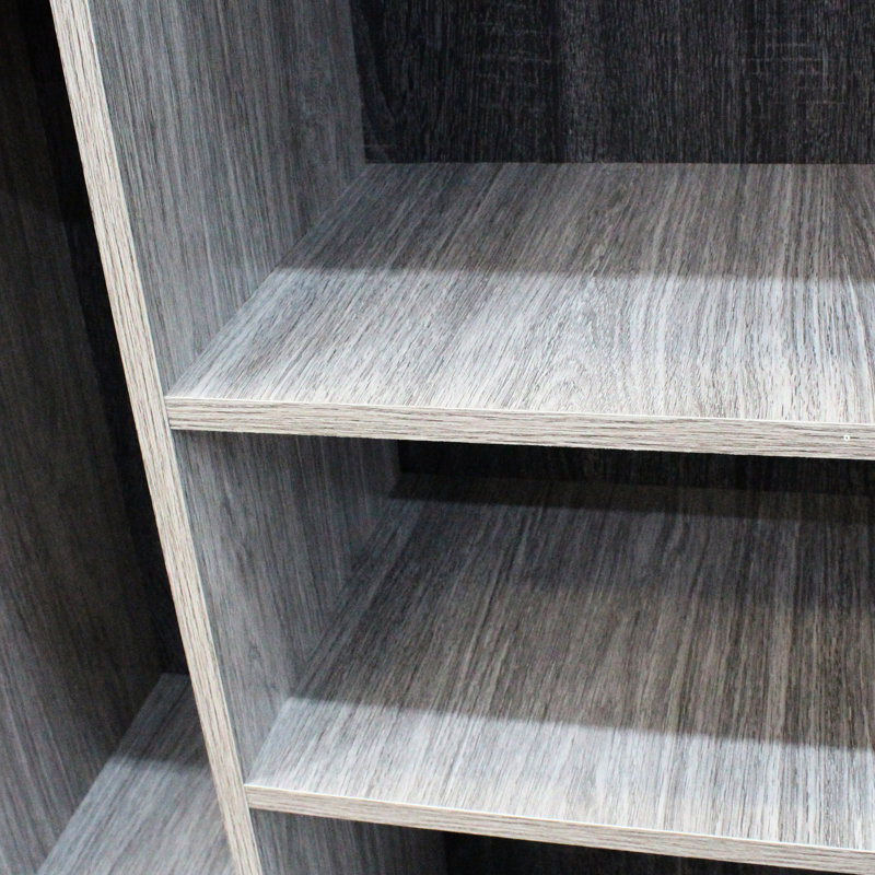 Armoire à panneau de particules grise multifonctionnelle avec pieds en fer et bibliothèque, H 78,11 po x l 41,41 po x P 11,86 po, vient avec 77 po et 12 po