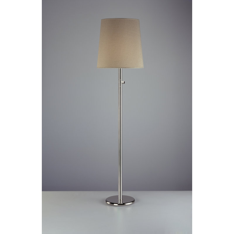 Buster Chica Floor Lamp, Polished Nickel, Fondine