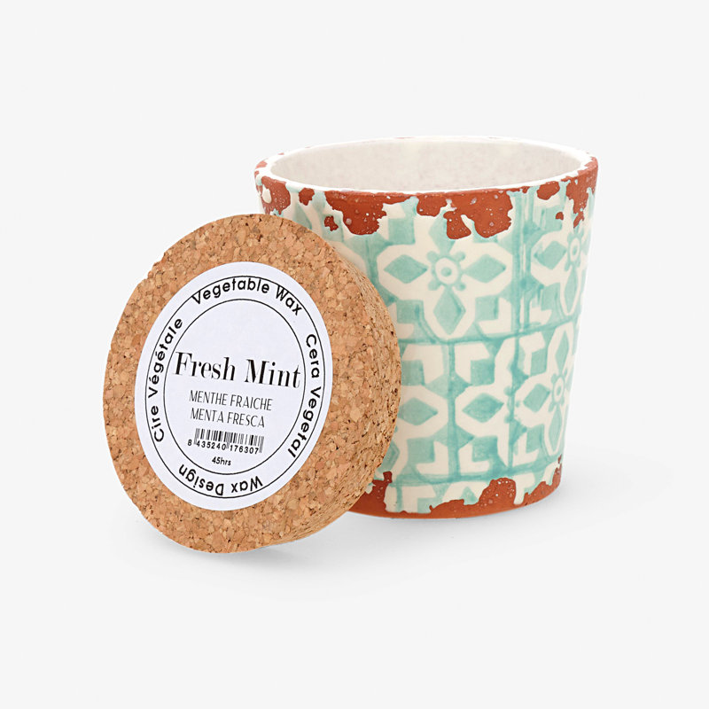 Scented Designer Candle, 10" x 10", Terra