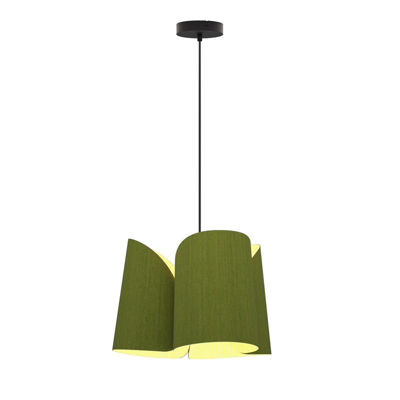 Luminaire suspendu 1 lumière de 18 po Julieta, Vert