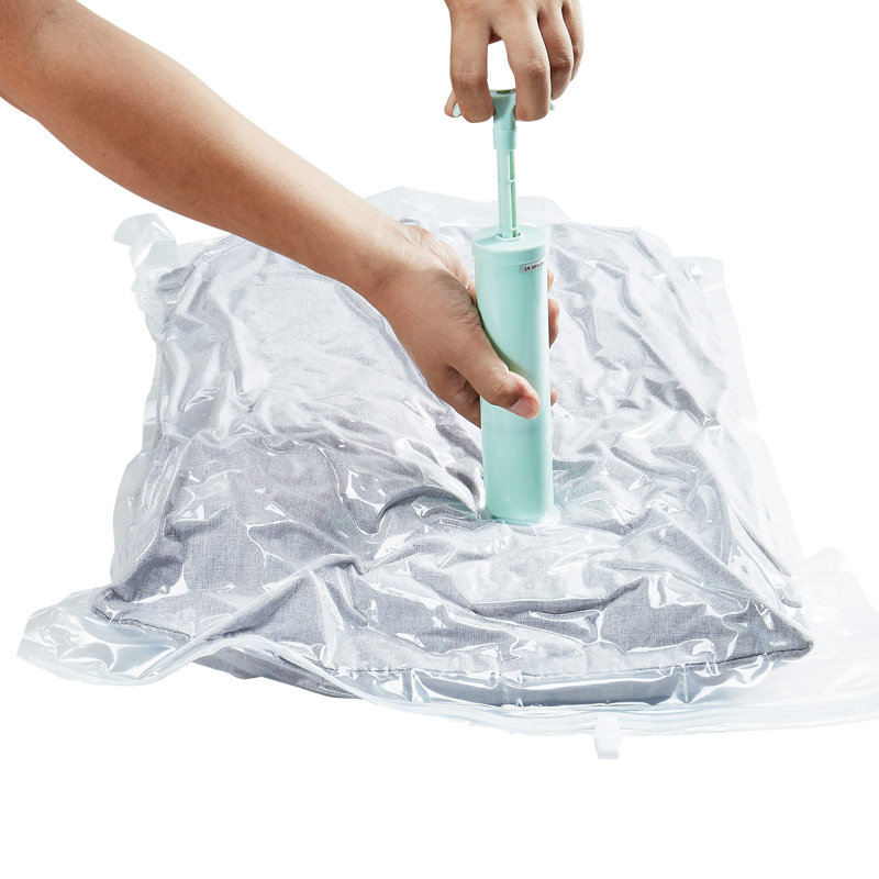 Vacuum Storage Bags with Hand Pump, Space Saver Bags Compression for Comforters and Blankets, Sealer