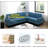 4-piece Calico Sectional Sofa-1758475679