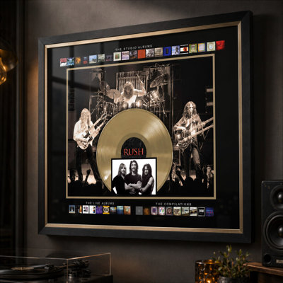 Rush, collection d'albums encadrés avec 45 disques