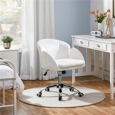 Desk Chair With Petal-shaped Backrest