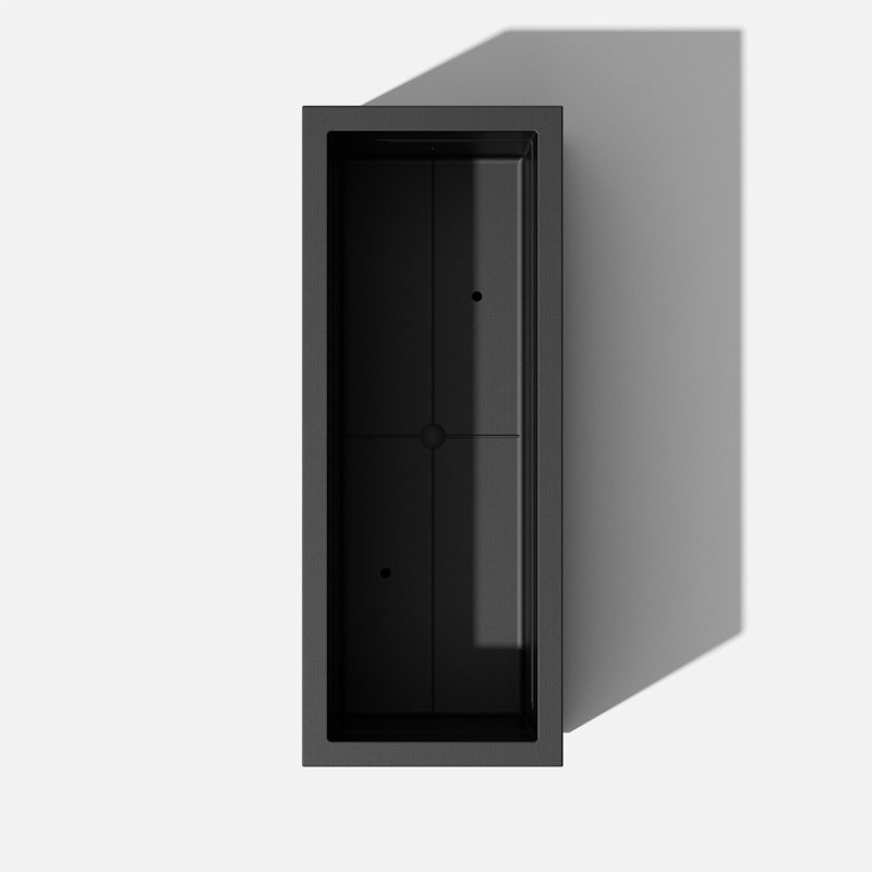 Block Series Long Box Planter, 16” H x 38” W x 15” D, Black