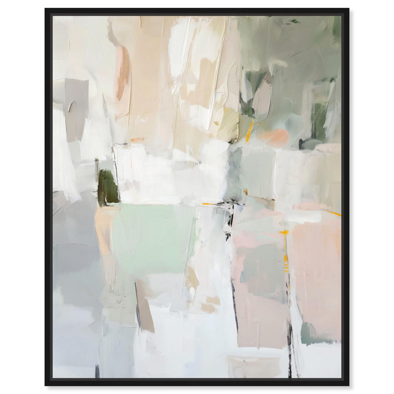 «Bare Ruins I Canvas Moody Abstracts» par Art Remedy, H 21 po x l 17 po, Cadre flottant noir