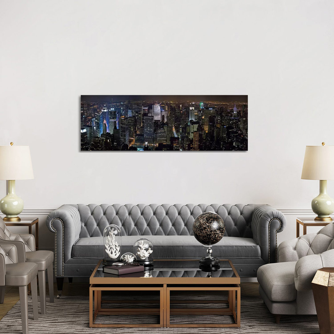 New York Skyline Cityscape - Wrapped Canvas Panoramic Photograph