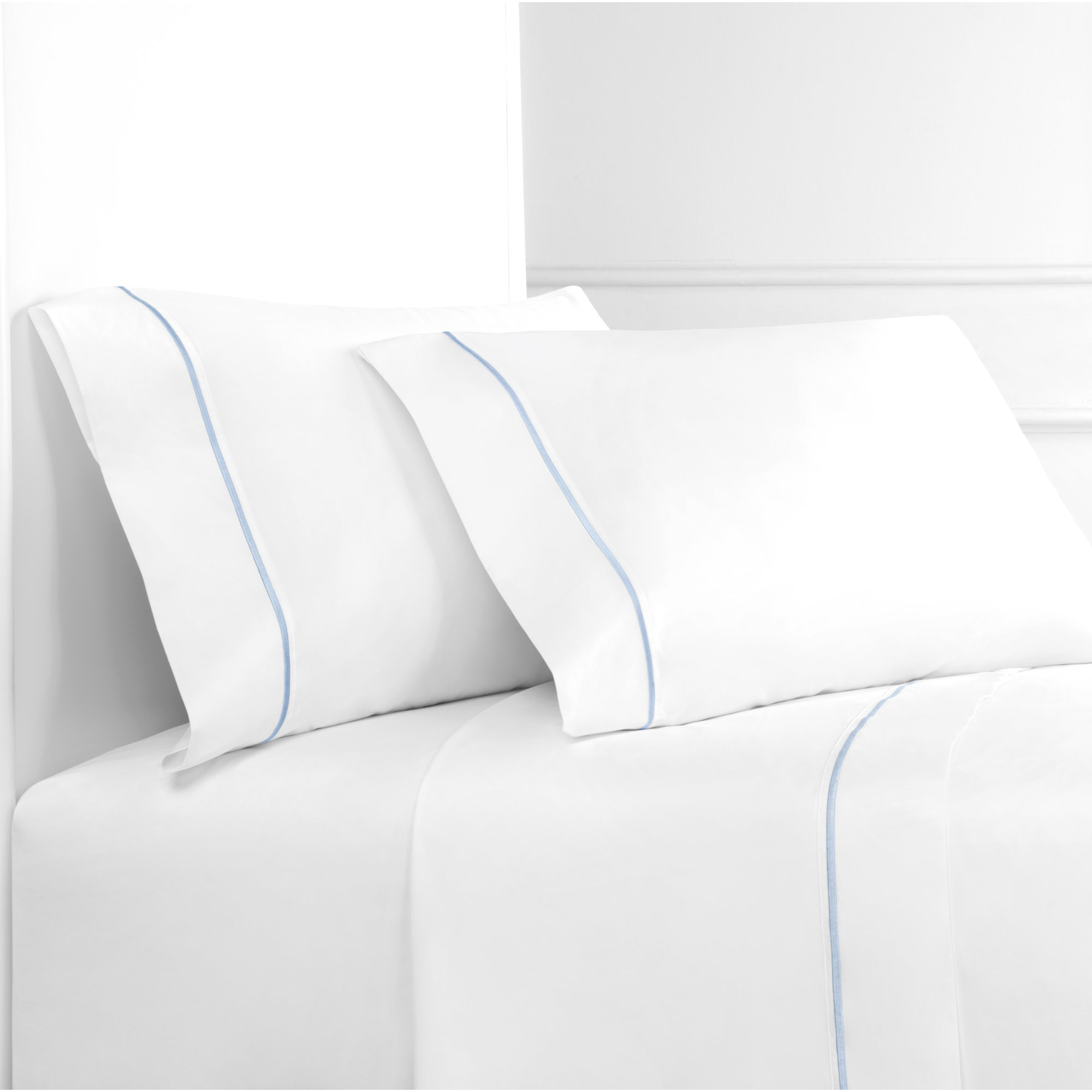 Benin 100% Cotton Percale Sheet Set, Blue, King