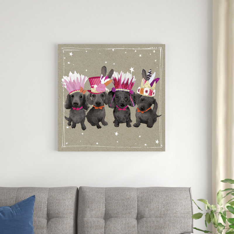Fancypants Wacky Dogs VII, H 30 po x l 30 po x P 1,25 po