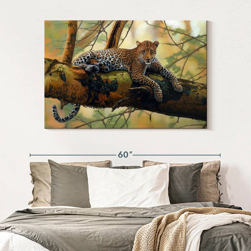 Brampt African Leopard, 34" H x 51" W