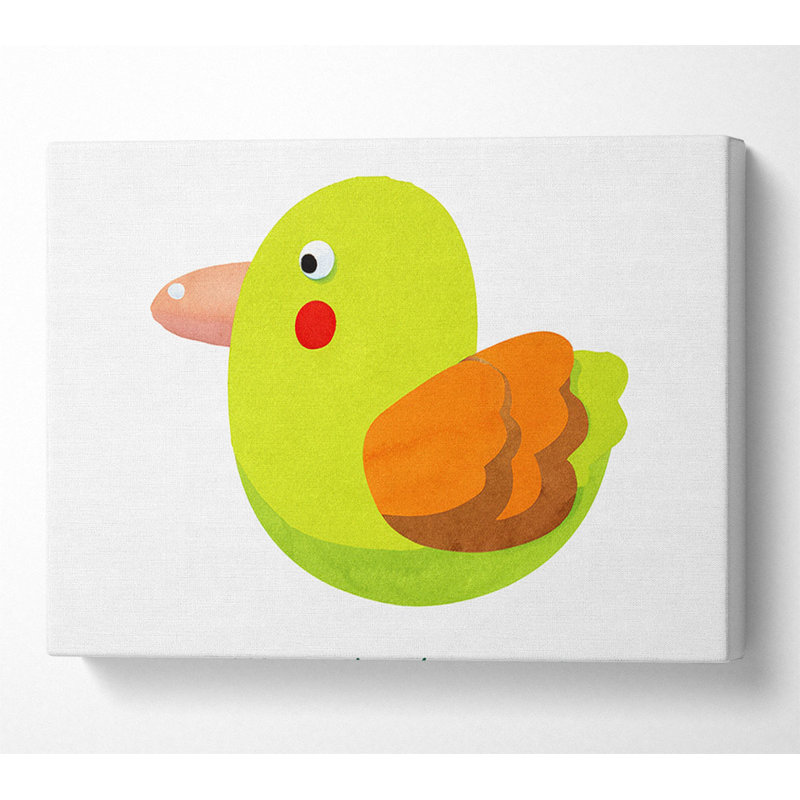 Red Spot Bird White - Wrapped Canvas Print, 50.8cm H x 81.3cm W x 10cm D